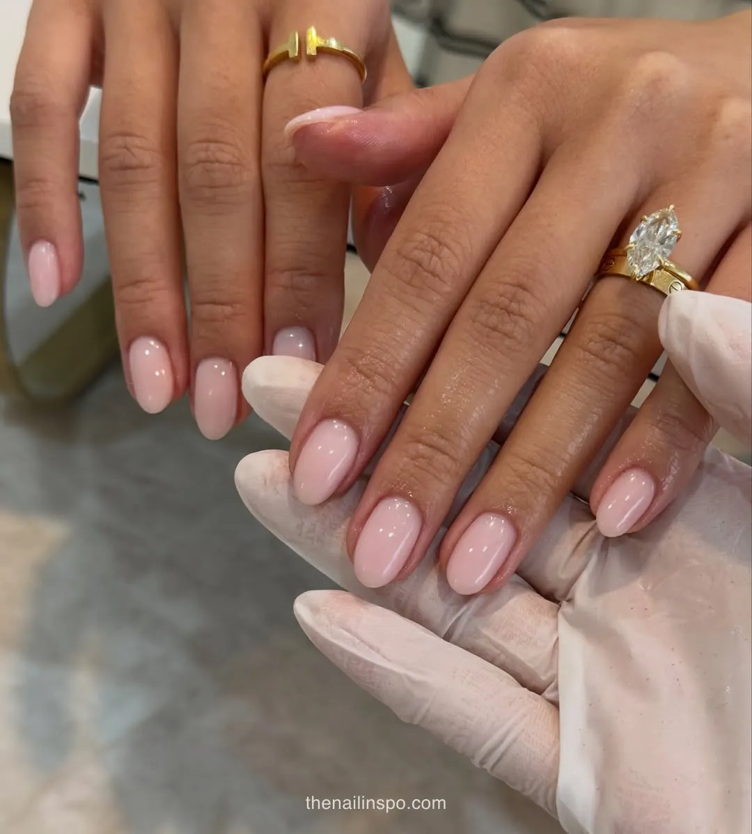 Biab Nails Short Natural Overlay