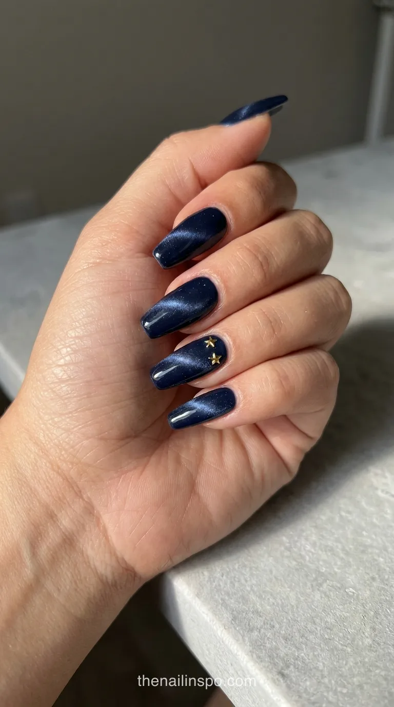 Midnight Velvet Coffin Nails