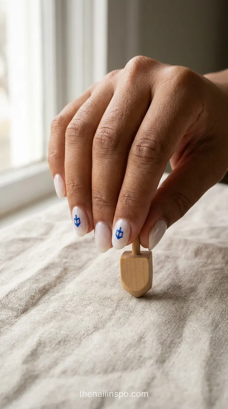 Milky White Jelly Oval Nails