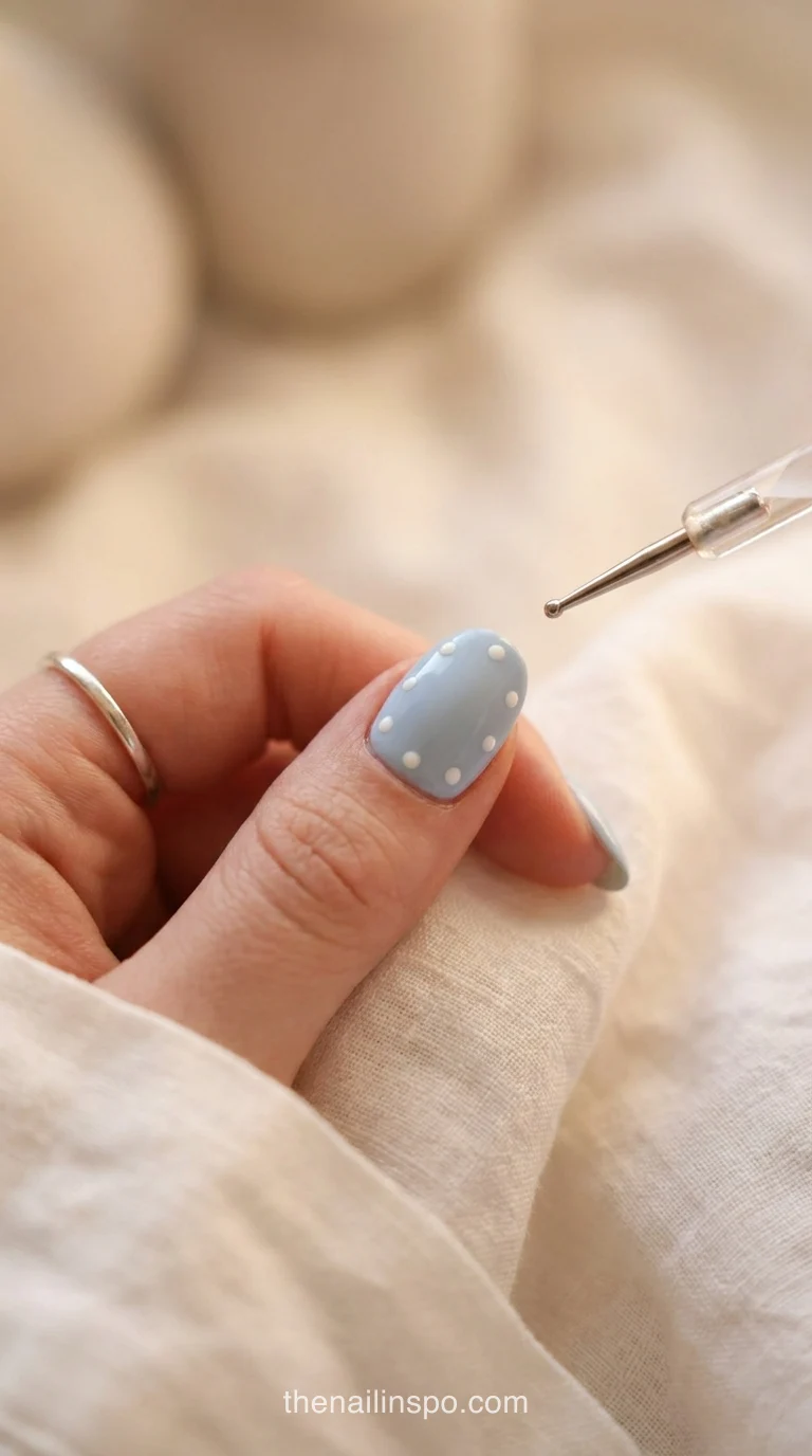 Six Pointed Star Nail Clock Dots